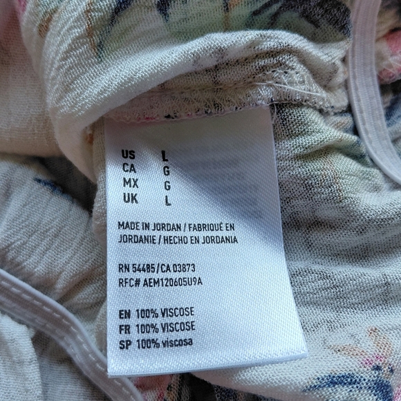 American Eagle Outfitters Floral Off-Shoulder Blouse - Pink and Blue - Picture 5 of 7